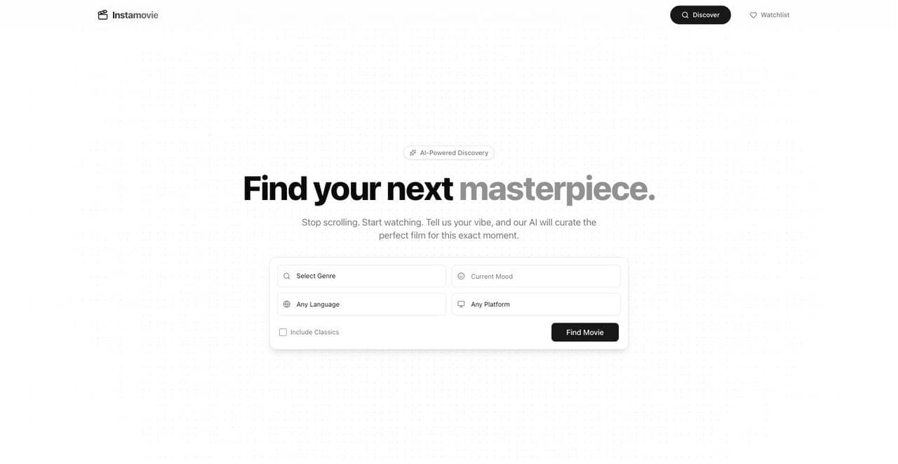 Instamovie — screenshot